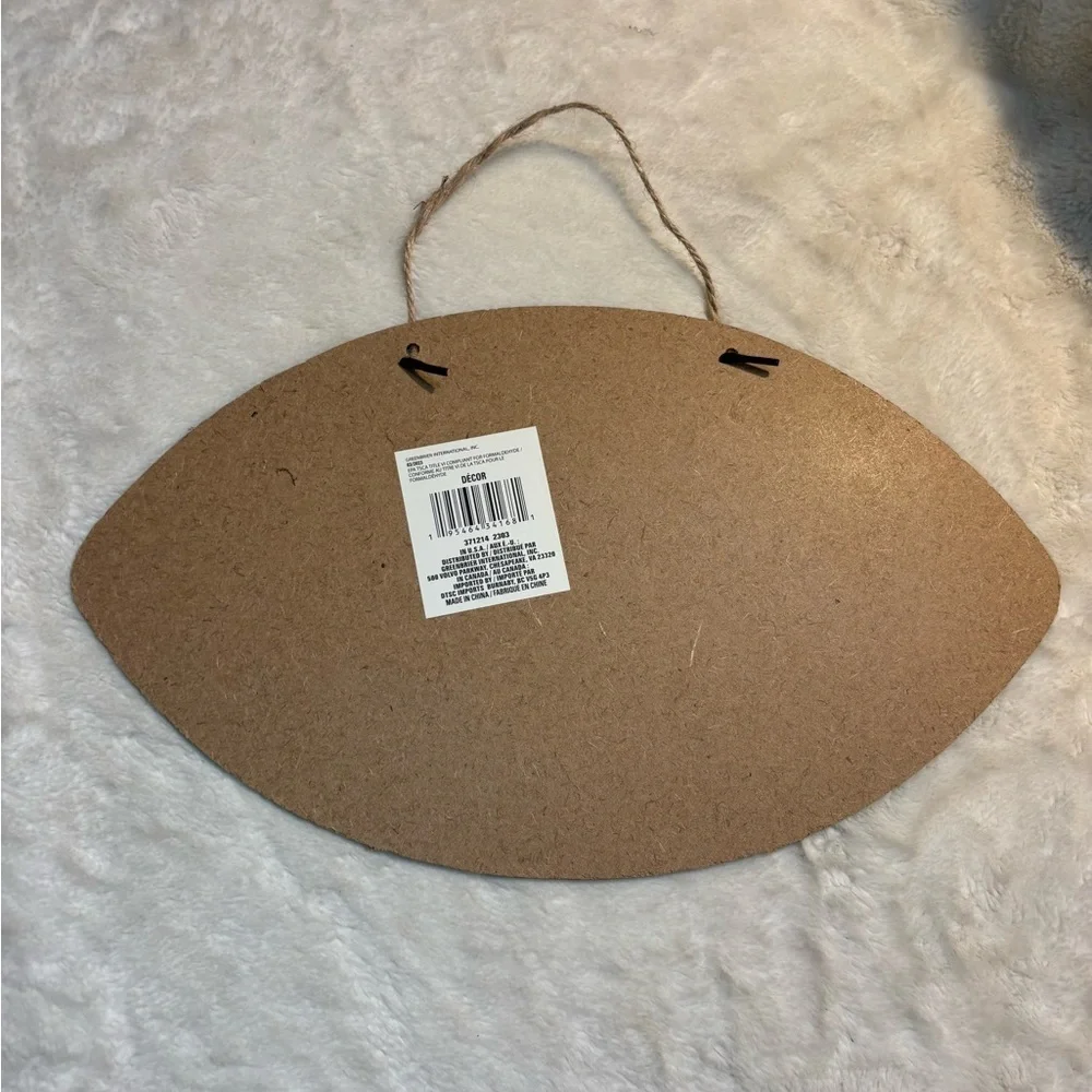 NEW Football Wall Decor Brown and White Fall Autumn Wall Hanging
